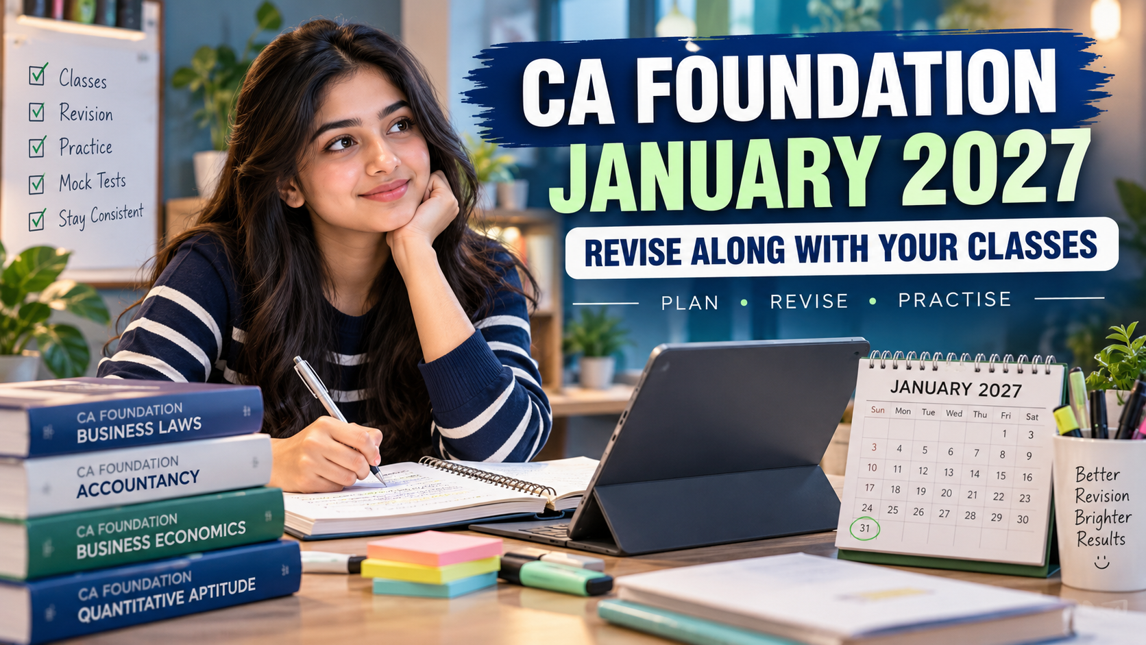 CA Foundation January 2027 Preparation Strategy: How to Revise Along With Your Classes