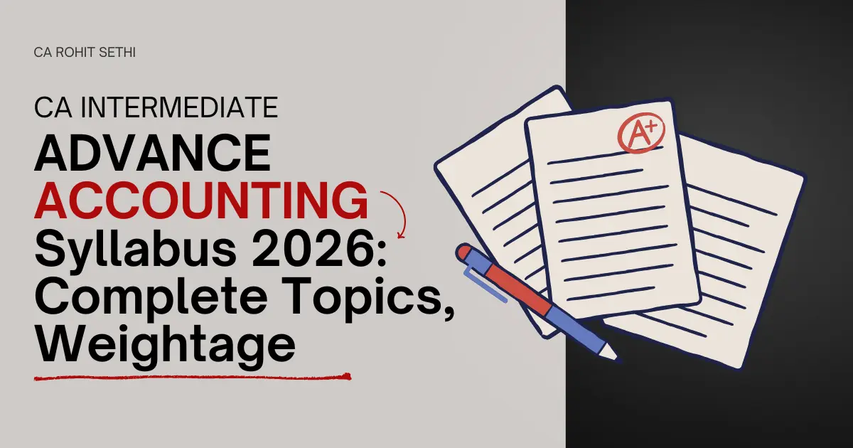 CA Inter Advanced Accounting Syllabus 2026: Complete Topics, Weightage