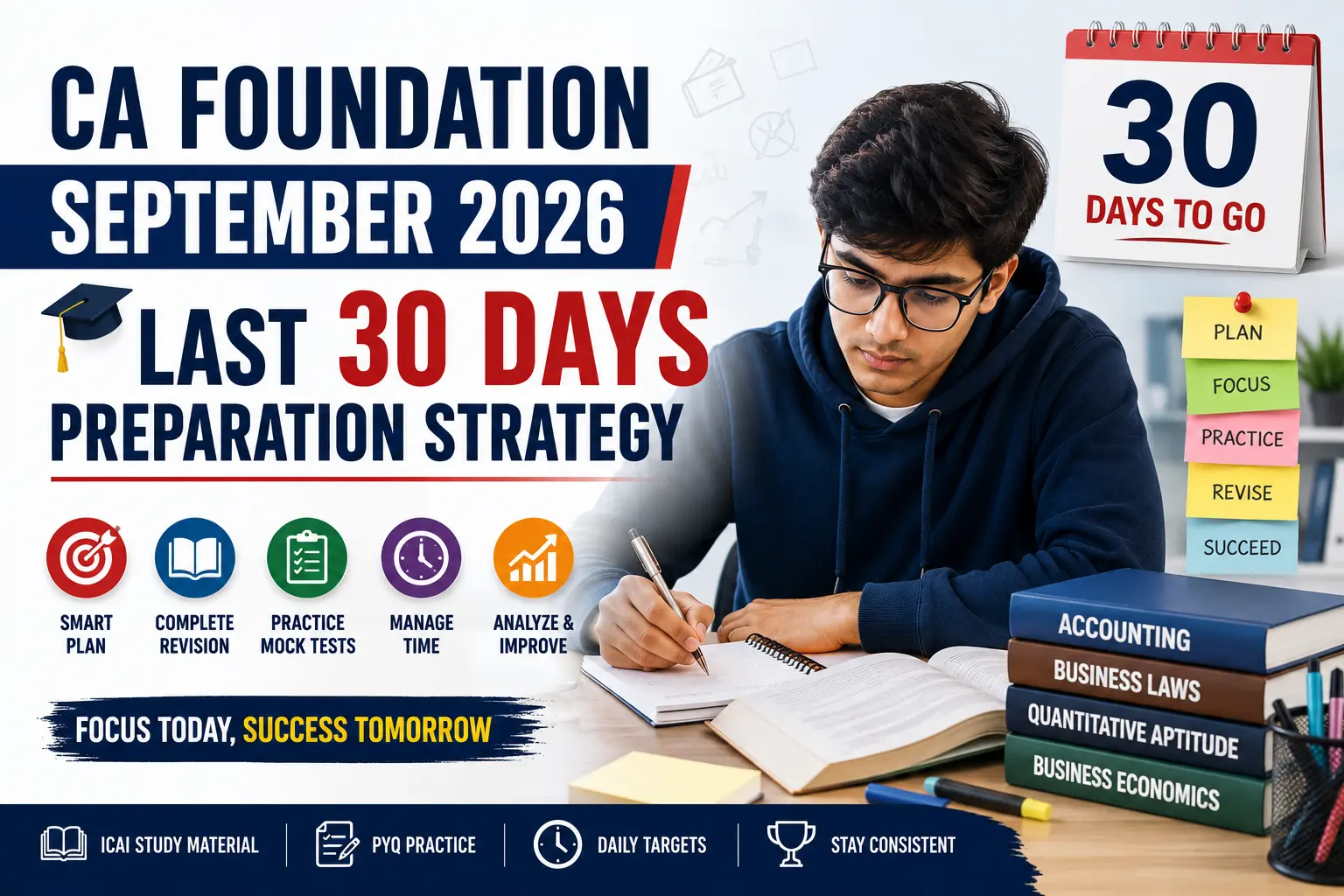 CA Foundation September 2026: 30-Day Exam Preparation Plan