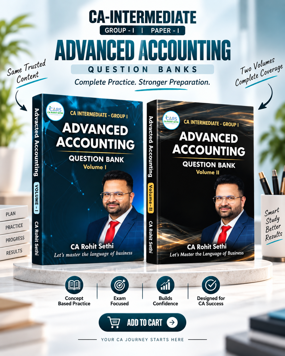 CA Intermediate Advanced Accounting Question Bank (2 Volumes) book cover