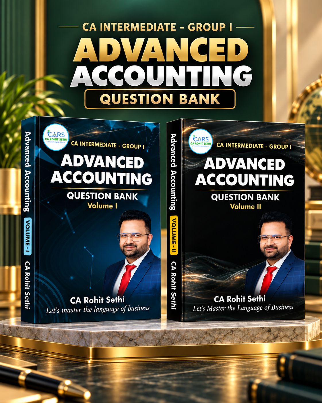 CA Intermediate Advanced Accounting Question Bank (2 Volumes) book cover