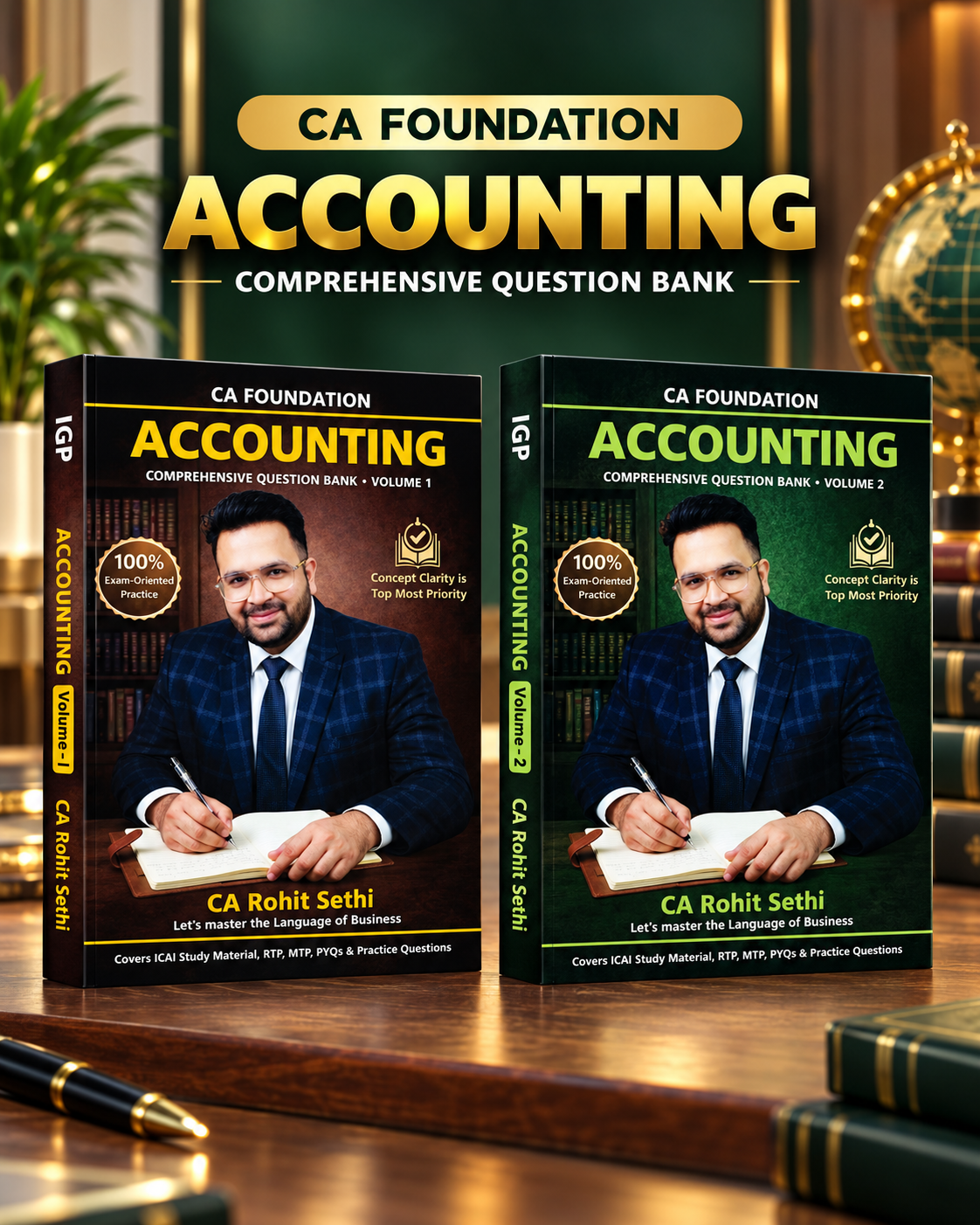 CA Foundation Accounting Complete Set of 2 Books book cover