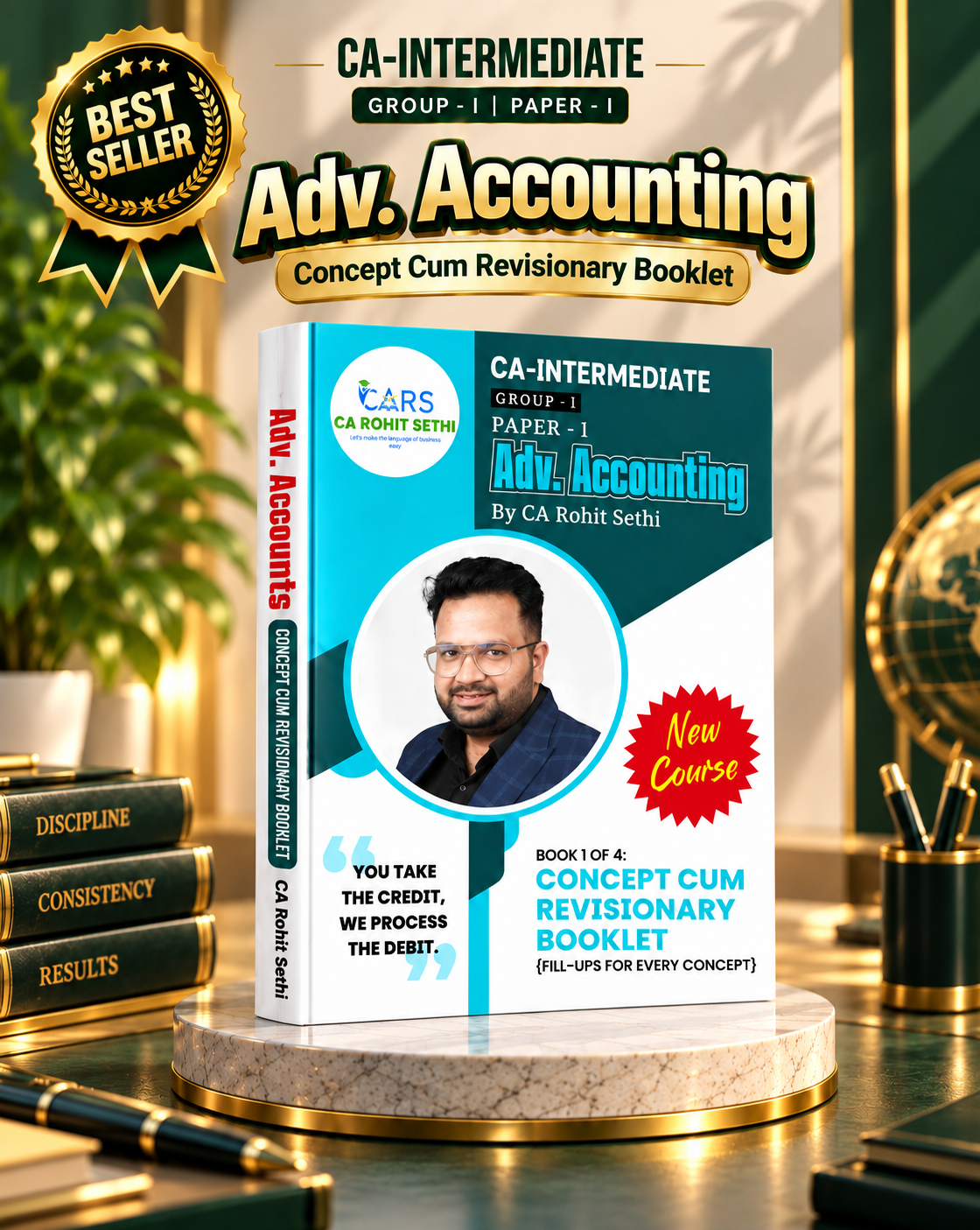 CA Intermediate Advanced Accounting Conceptual cum Revisionary Booklet book cover