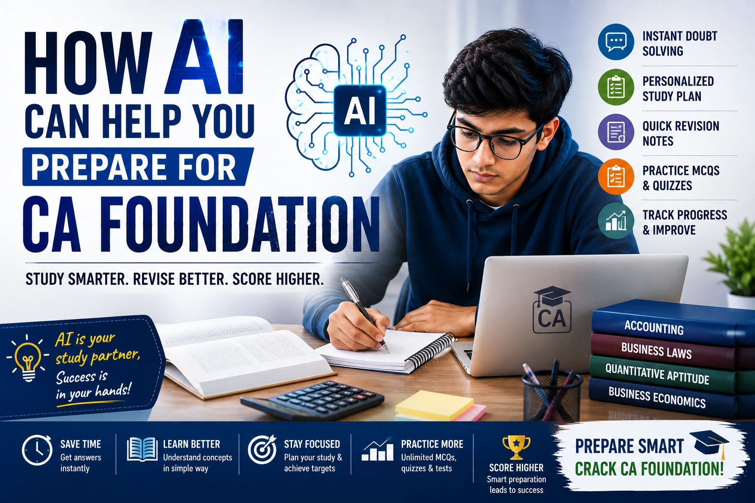 Read more about the article How AI Helps You Prepare for CA Foundation Sep’ 2026
